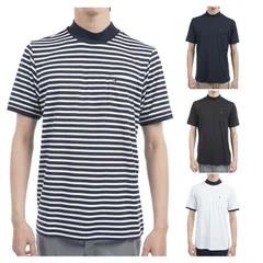 トミーヒルフィガー ゴルフ モックシャツ メンズ 半袖 シャツ モックネック ハイネック 吸水速乾 UVカット 抗菌防臭 ゴルフウェア ブランド 無地 ロゴ 春 夏 秋 THMA515