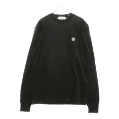 STONE ISLAND (ストーンアイランド) Long Sleeve Patch Logo Tee パッチロゴ クルーネック コットン 長袖Tシャツ カットソー ブラック 701522713
