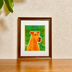 新品☆額縁付アートポスター☆犬の絵☆Irish terrier☆アイリッシュテリア☆インテリア☆動物病院／店舗様必見◆壁掛け☆23