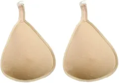 Micopuella(ミコプエラ) シリコン 人工乳房 専用 保護カバー 保護袋 2個セット 水滴型(ベージュ,  フック付きS)