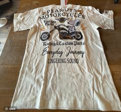 【M】FLAG STAFF SNOOPY コラボ 半袖 Tシャツ 442063 フラッグスタッフ スヌーピー TEE 刺繍