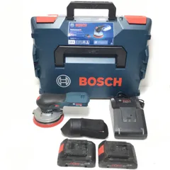 ΘΘBOSCH ボッシュ  ポリッシャー 程度B 付属品完備 コードレス式 18v GEX18V-125 ネイビーのサムネイル