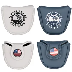 ゴルフヘッドカバー・ パターカバー(マレット型) オデッセイ 2ボール 対応 半円型 刺繍 樹