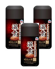 入浴剤 ギフト 温泉 温素 3個セット 琥珀の湯 透明 心なごむ和漢茶の香り 600g おうち温泉 アルカリ性 とろみ湯 薬用 疲労回復 冷え性 美肌 うるおい 植物成分 温活