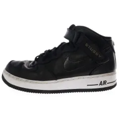 NIKE (ナイキ) ×STUSSY AIR FORCE 1 MID BLACK SNAKESKIN ステューシー エアフォースワン ミドルカットスニーカー ブラック US10/28cm DJ7840-001