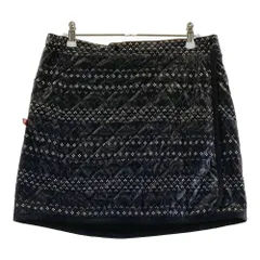 サイズ：F FILA GOLF フィラゴルフ DS4FL945 裏起毛ラップ 中綿スカート 総柄 ブラック系 [240101489688] ゴルフウェア レディース ストスト