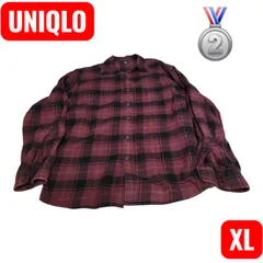 【美品】UNIQLO フランネルシャツ 長袖 XL A104