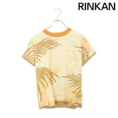 エルメス  DC2H2821DR シルク切替Tシャツ レディース 34