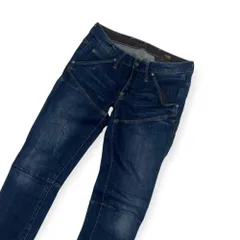 G-STAR RAW 5620 96刺繍 ジースター ロウ 立体裁断 バイカー デニム スキニーパンツ W27/インディゴ レディース