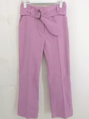 ◇ ◎ nano universe ナノ ユニバース ウエストゴム センタープレス フレア パンツ サイズ38 ピンク レディース  【1203070001550】