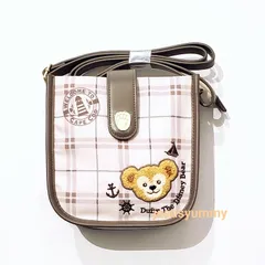 ショルダーバッグ　ダッフィー　チェック柄　サガラ刺繍　2023　東京ディズニーシー限定　お土産  【DISNEY】