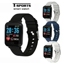 新品　T-SPORTS ティースポーツ スマートウオッチ 腕時計【TS-SMW002】4色　時刻画面カスタマイズ可能　血中酸素機能　クリップ式充電器（どれか1個の価格です）のサムネイル