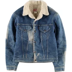 70s LEVIS 70605 ボアジャケット/ levis リーバイス 557 70's Levi's 70605 デニムボアジャケット 濃紺 表記(50