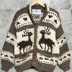 【未使用タグ付】 KANATA カナタ カウチンニット トナカイ柄 42 KANATA トナカイ柄カウチンセーター 