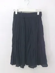 ◇ ROPE PICNIC ロペピクニック ウエストゴム 膝下丈 ギャザー スカート サイズ38 ダークネイビー系 レディース P  【1212270006203】