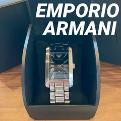 【本物中古美品】エンポリオアルマーニ腕時計/メンズ/AR0156/レクタンギュラー/シルバーダイアル/スクエアスモールセコンド