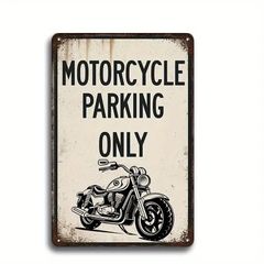 ブリキ看板 バイク パーキング 駐車場 オートバイ bike 看板 20×30㎝ ガレージ インテリア 雑貨 世田谷ベース