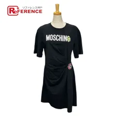 BOUTIQUE MOSCHINO モスキーノ　だまし絵ワンピース ブラック BOUTIQUE MOSCHINO モスキーノ だまし絵ワンピース ブラック