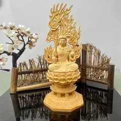 不動明王　木彫り像 楽天市場】木彫り 仏像 彩色不動明王 立像 高さ87cm 楠製