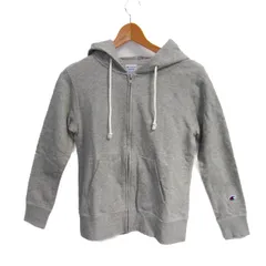 チャンピオン パーカー フーディ 長袖 スポーツウエア トップス レディース Mサイズ グレー Champion 【中古】