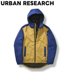 【好配色】 アーバンリサーチ URBAN RESEARCH 中綿入り マウンテンパーカー 38 カーキxネイビー メンズ