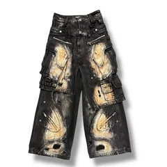 personsoul アーマーフェイクスカート マッドダイ カーゴパンツ 美品 参考上代37600円 PERSONSOUL Armor Faux Skirt Mud Dye Cargo