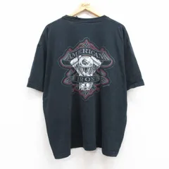 XL/古着 半袖 ビンテージ Tシャツ メンズ 00s AMERICAN IRON 胸ポケット付き 大きいサイズ コットン クルーネック 黒 ブラック 24aug22 中