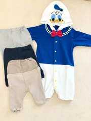 ベビー服　50 60 ドナルド　ディズニー　ズボン　コスプレ　ロンパース