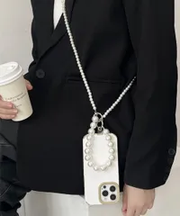 スマホ ショルダー パールストラップ人気