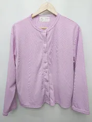 ◇ ⊂ Chaco closet スナップボタン　リブ 長袖 カーディガン サイズF パープル レディース P  【1410160003985】