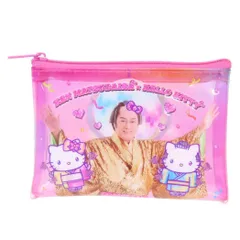 【メール便】マツケンサンバxハローキティ ミニポーチ クリアフラットポーチ S ミラーボール サンリオ 小物入れ キャラクター グッズ 