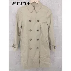 ◇ ◎ UNITED ARROWS green label relaxing 付け襟 ウエストベルト付き 長袖 コート サイズ38 ベージュ レディース 【中古】 【1002801793388】