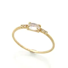 ete♡エテ K18YG 天然キャッツアイ ブラック ムーンストーン リング