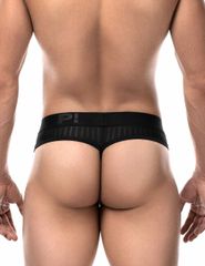 PUMP パンプ Tバック WHISPER THONG（BLACK）シアストライプ PUMP! UnderwearメンズTバック メンズパンツ 男性下着