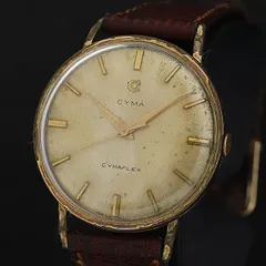 週末特別お値下げレアCYMA frex手巻き時計 ゴールド ブラック OLD SMITH 90-002 自動巻き ブラック文字盤 | Kuoe Kyoto JP