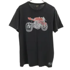 DEUS デウス バイク AGO TT 半袖 Tシャツ M ブラック メンズ 古着