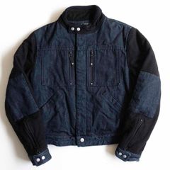 【アーカイブ】ARMANI JEANS【切替 デニム ライダース ジャケット】アルマーニ ジーンズ ジャケット 25050282