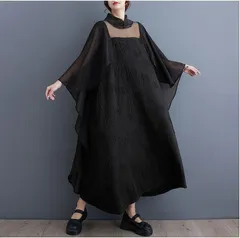 新品 2026新作 モード系　個性派　大きいサイズ　 ドレス　レディース ロング　ワンピース　春 秋冬 新品 長袖　演奏会　卒業式