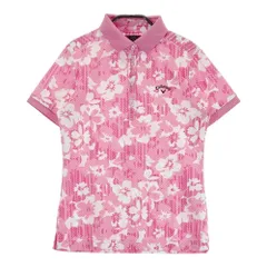 サイズ：M CALLAWAY キャロウェイ ; 半袖ポロシャツ 花柄総柄 ピンク系 [240101338039]# ゴルフウェア レディース ストスト
