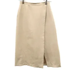 N.Natural Beauty Basic  エヌナチュラルビューティベーシック ミディ丈 ラップスカート S ベージュ レディース 古着