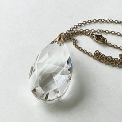 安室奈美恵 着用♪ ティアドロップ 大粒 クリスタル ネックレス