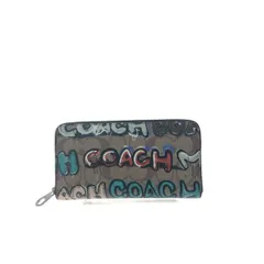 ▼▼COACH コーチ レディース 長財布 ラウンドファスナー シグネチャー MintSerf  CM837