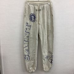 SAINT MICHAEL (セントマイケル) 22SS SWEAT PNT BBY MCHAEL ダメージ加工 スウェット パンツ ベイビー マイケル グレー