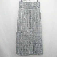 ◇ Θ◎ MAJESTIC LEGON マジェスティックレゴン チェック柄 ロング タイト スカート サイズM グレー系 レディース E  【1506300022760】