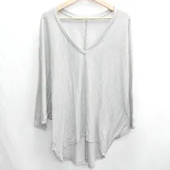 ◇ ⊇ RED CLOVER Ｖネック 長袖 カットソー サイズ表記なし グレー系 レディース E  【1501160013361】