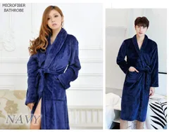 バスローブ ネイビー 紺 M-L メンズ レディース ふわふわ タオル地 ワンオペ 男女兼用 ガウン ルームウェア リラックス 着る毛布 ママ 子育て お風呂上がり 部屋着 あったか ギフト プレゼント 速乾 ロング マシュマロ バレンタイン エステ