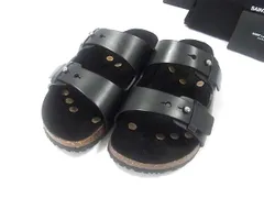 ■極美品■ SAINT LAURENT サンローラン レザー サンダル 表記サイズ 37 (約24.0cm) 靴 シューズ レディース ブラック系 FI3027のサムネイル
