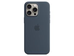 【中古】【箱破損】【未開封・未使用】Apple  iPhone 15 Pro Max シリコーンケース MagSafe対応 MT1P3FE/A [ストームブルー]   (30日間保証）