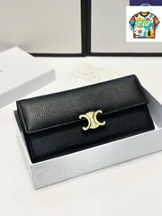 【今日WTO】Celine セリーヌ ダブルフォールドウォレット 高級レザーを使用したクラシックで耐久性に優れたデザイン-WTO輸入2-PKZ84