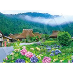 エポック社 500ピース ジグソーパズル 日本風景 美山町の茅葺民家-京都 (38×53cm) 06-305s のり付き ヘラ付き 点数券付き EPOCH